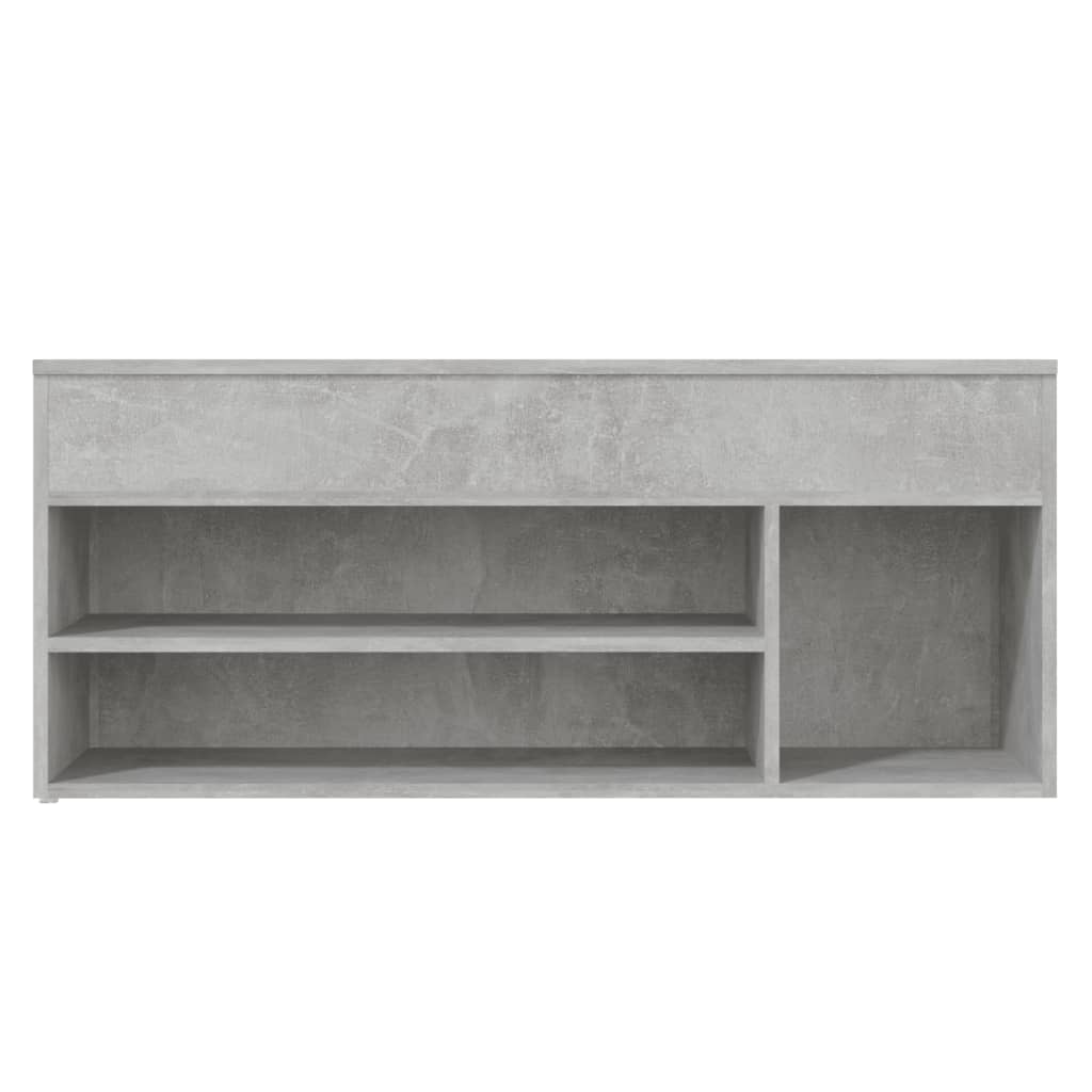 Banchetă pantofar, gri beton, 105x30x45 cm, PAL Lando - Lando