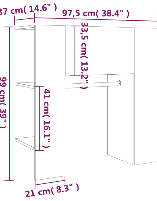 Încărcați imaginea în vizualizatorul Galerie, Dulap de hol, stejar sonoma, 97,5x37x99 cm, lemn prelucrat - Lando

