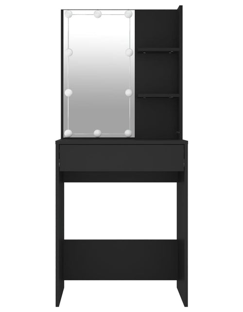 Încărcați imaginea în vizualizatorul Galerie, Masă de toaletă cu LED, negru, 60x40x140 cm - Lando
