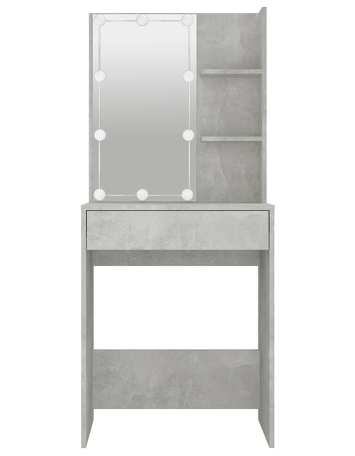 Încărcați imaginea în vizualizatorul Galerie, Masă de toaletă cu LED, gri beton, 60x40x140 cm - Lando
