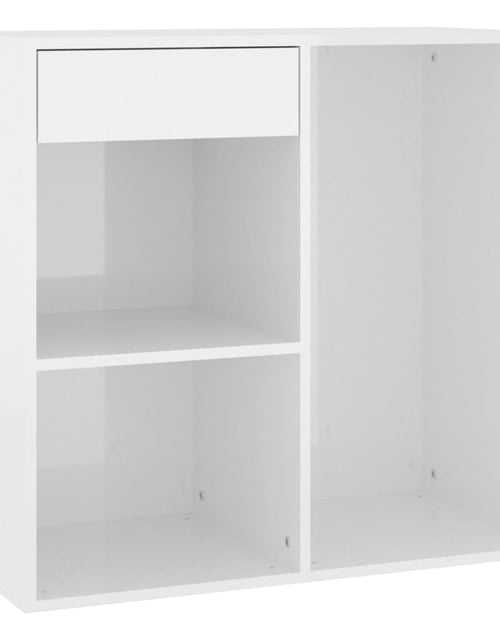 Încărcați imaginea în vizualizatorul Galerie, Dulap de cosmetice alb extralucios, 80x40x75 cm, lemn prelucrat - Lando
