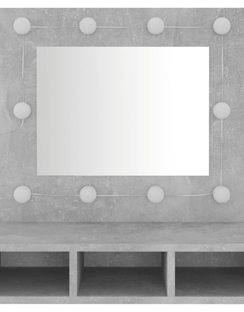 Încărcați imaginea în vizualizatorul Galerie, Dulap cu oglindă și LED, gri beton, 60x31,5x62 cm - Lando
