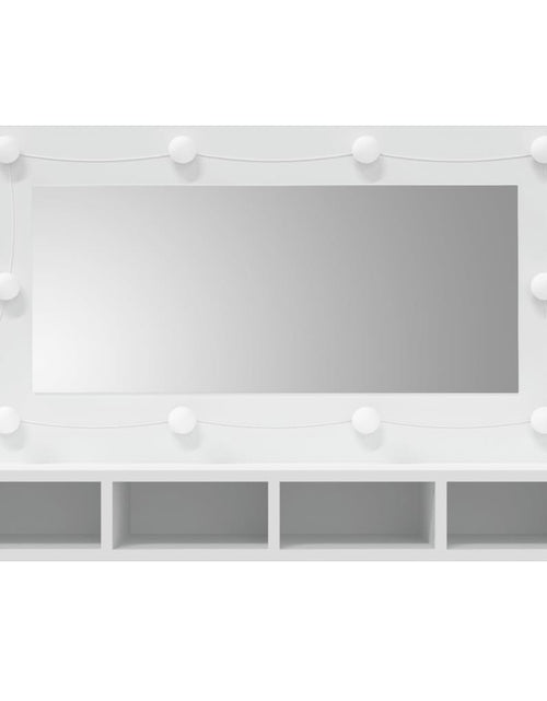 Загрузите изображение в средство просмотра галереи, Dulap cu oglindă și LED, alb, 90x31,5x62 cm - Lando
