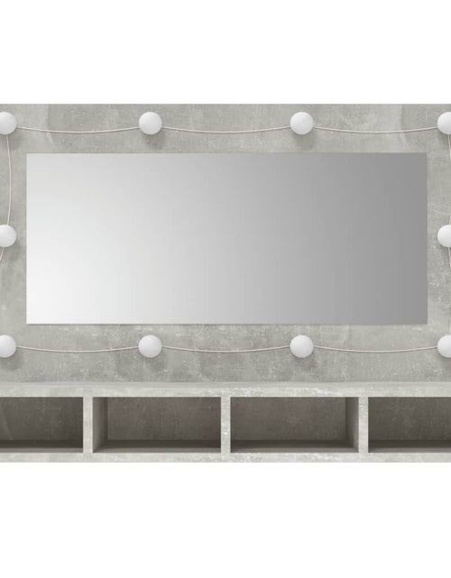 Încărcați imaginea în vizualizatorul Galerie, Dulap cu oglindă și LED, gri beton, 90x31,5x62 cm - Lando
