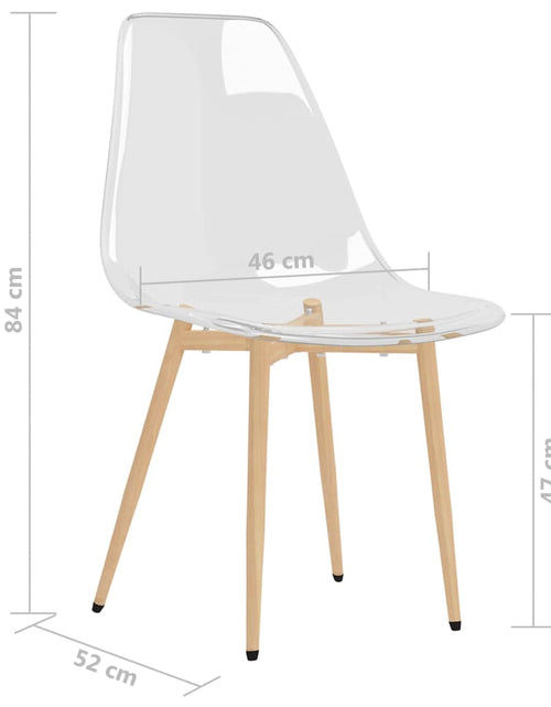 Загрузите изображение в средство просмотра галереи, Scaune de bucătărie, 4 buc., transparent, PET Lando - Lando
