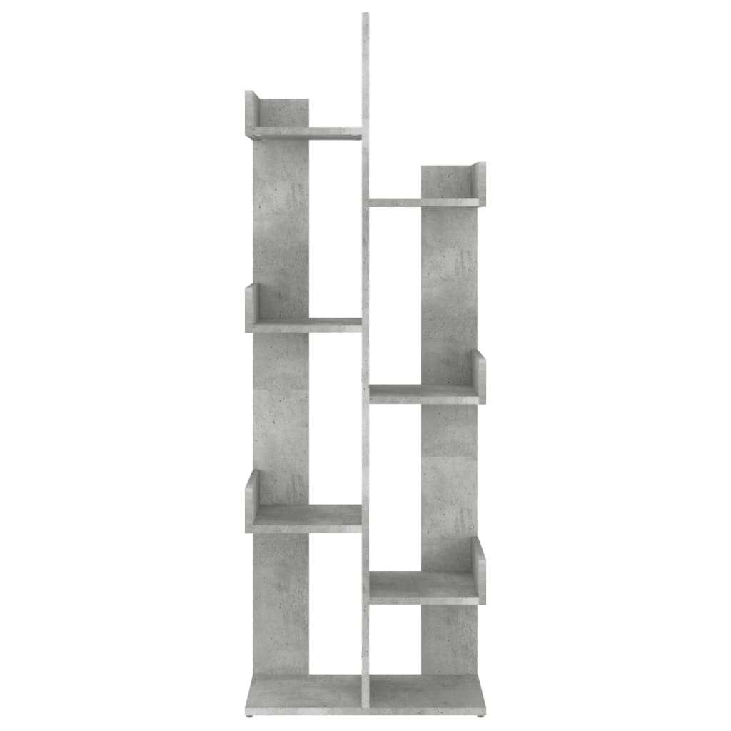 Bibliotecă, gri beton, 48x25,5x140 cm, PAL - Lando