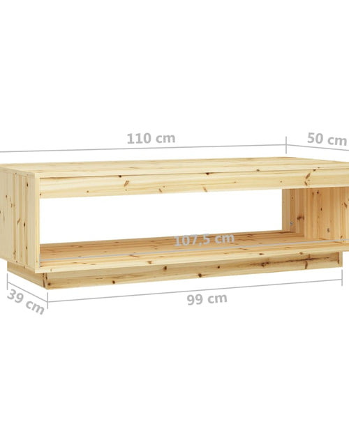 Загрузите изображение в средство просмотра галереи, Măsuță de cafea, 110x50x33,5 cm, lemn masiv de brad Lando - Lando
