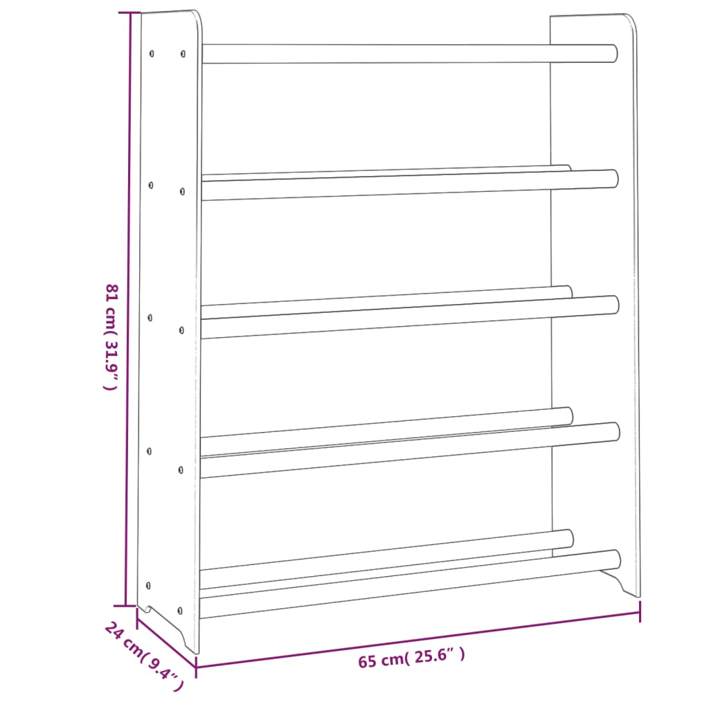 Pantofar, maro, 65x24x81 cm, lemn compozit - Lando