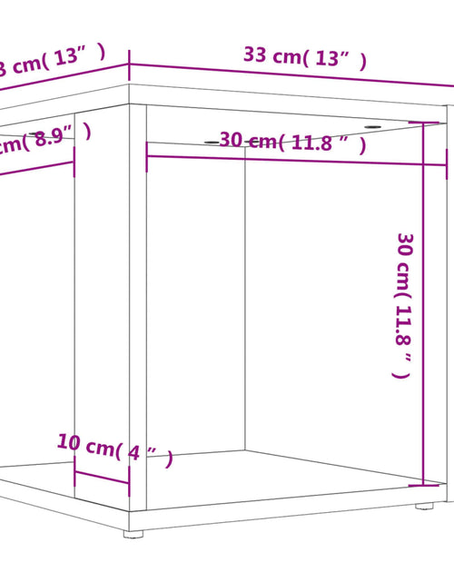 Загрузите изображение в средство просмотра галереи, Masă laterală, gri beton, 33x33x34,5 cm, PAL Lando - Lando
