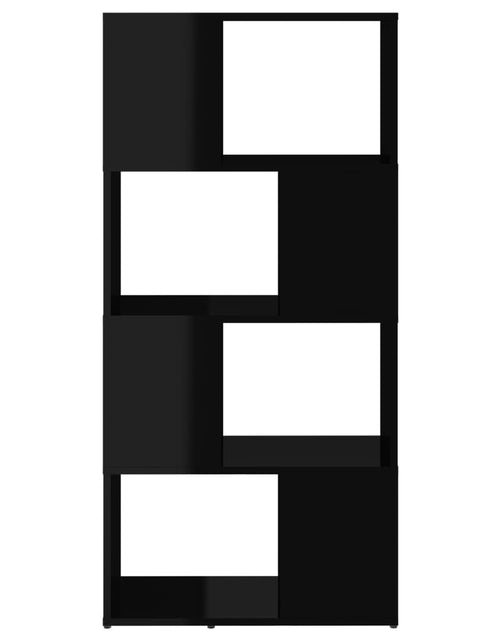 Încărcați imaginea în vizualizatorul Galerie, Bibliotecă/Separator cameră, negru extralucios, 60x24x124,5 cm Lando - Lando
