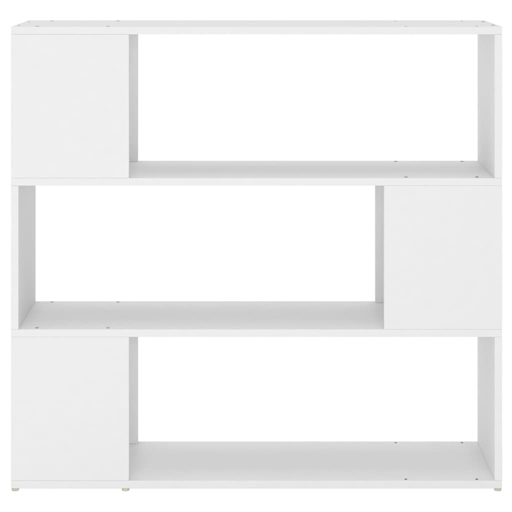 Bibliotecă/Separator cameră, alb, 100x24x94 cm - Lando