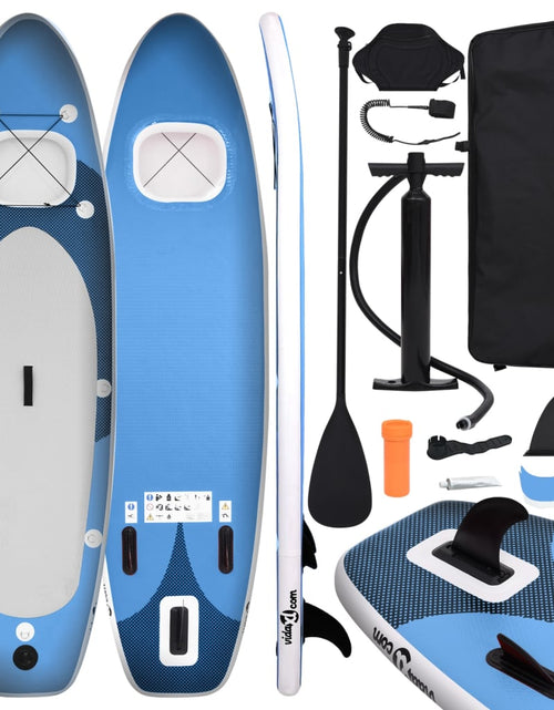 Încărcați imaginea în vizualizatorul Galerie, Set placă paddleboarding gonflabilă, albastru, 300x76x10 cm Lando - Lando
