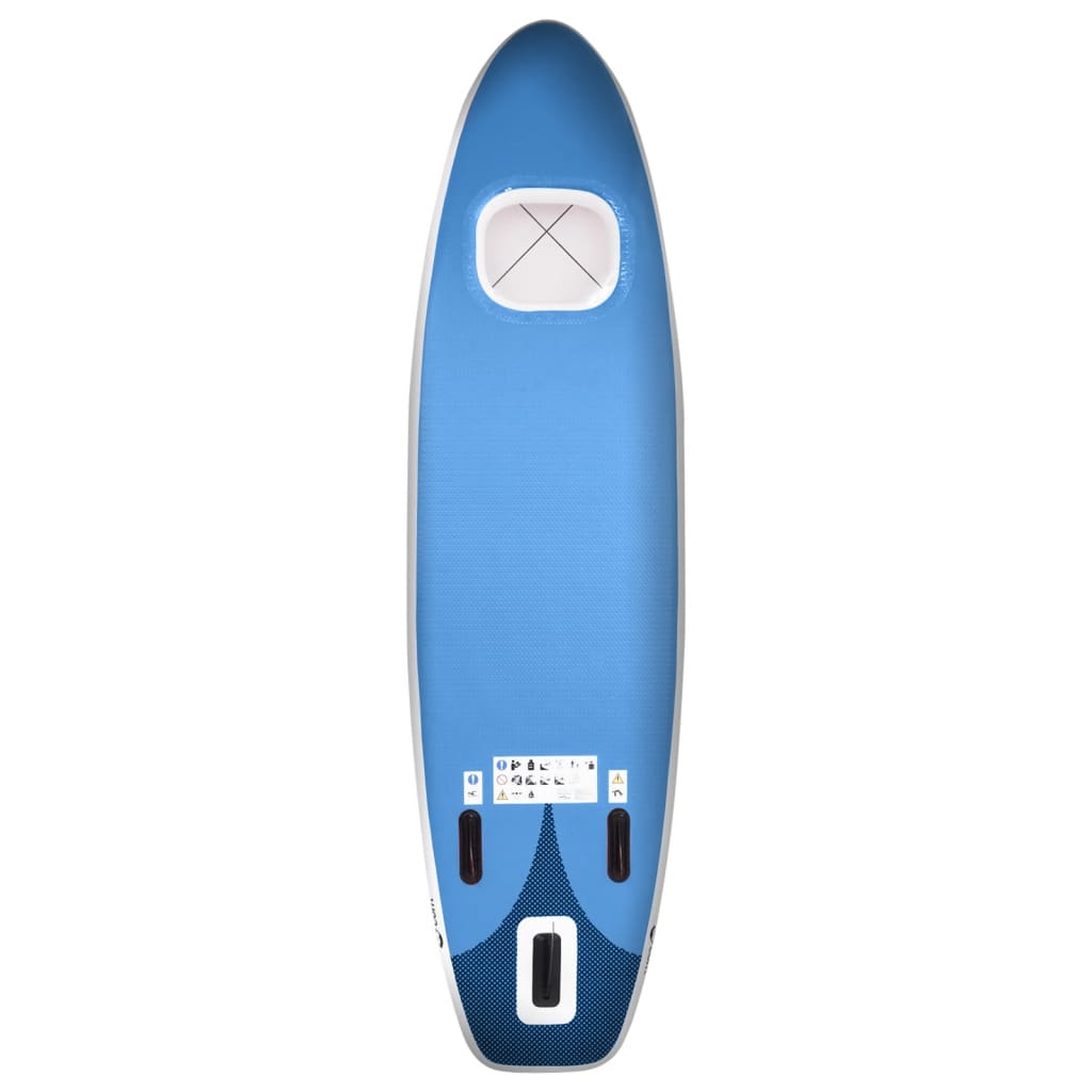 Set placă paddleboarding gonflabilă, albastru, 300x76x10 cm Lando - Lando