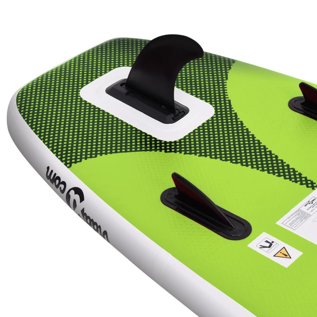 Set placă paddleboarding gonflabilă, verde, 300x76x10 cm Lando - Lando