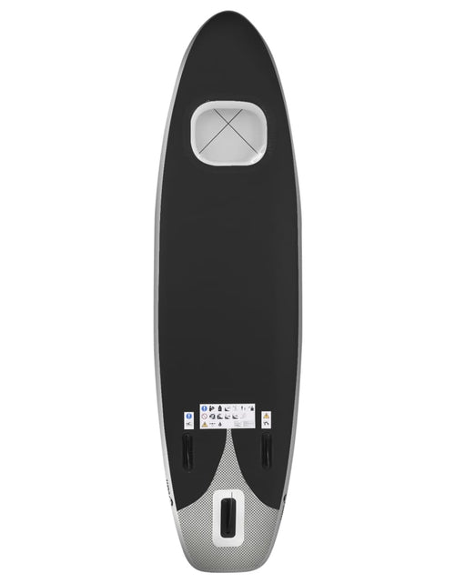 Încărcați imaginea în vizualizatorul Galerie, Set placă paddleboarding gonflabilă, negru, 300x76x10 cm - Lando
