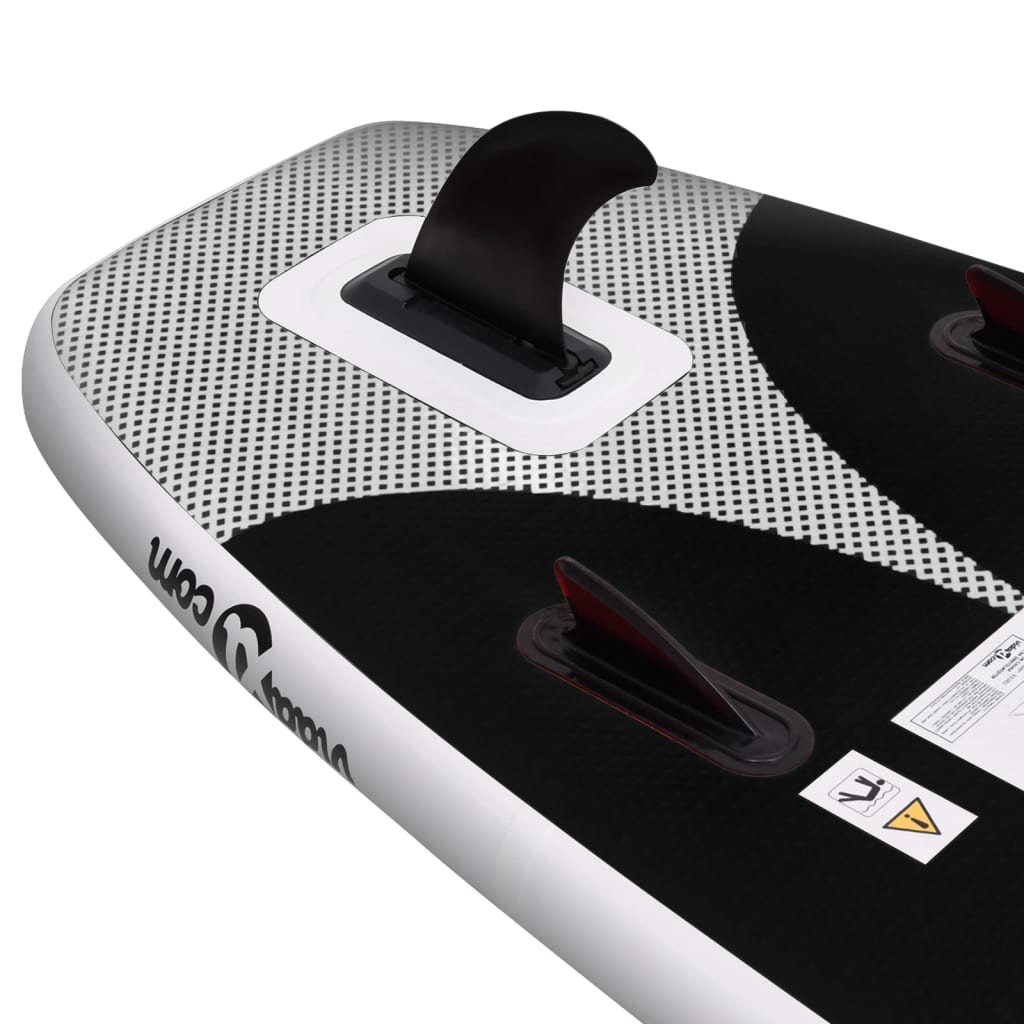 Set placă paddleboarding gonflabilă, negru, 300x76x10 cm - Lando