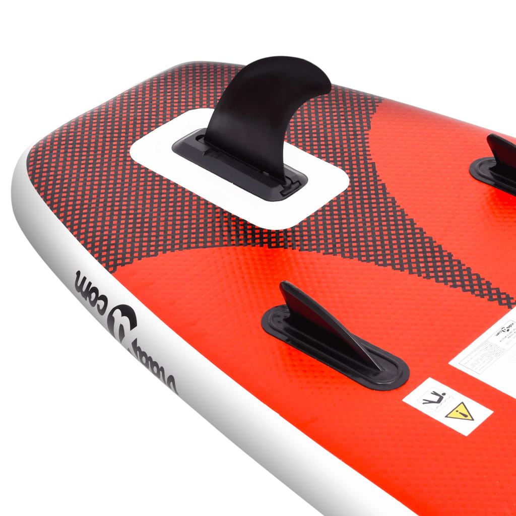 Set placă paddleboarding gonflabilă, roşu, 330x76x10 cm Lando - Lando