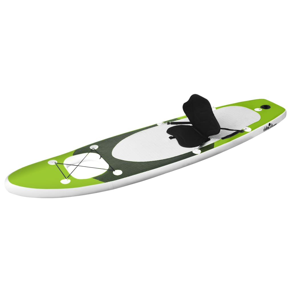 Set placă paddleboarding gonflabilă, verde, 330x76x10 cm - Lando