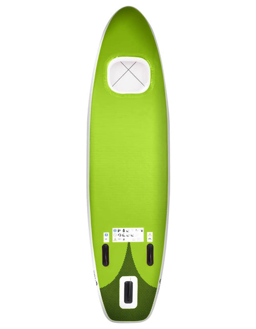 Încărcați imaginea în vizualizatorul Galerie, Set placă paddleboarding gonflabilă, verde, 330x76x10 cm - Lando
