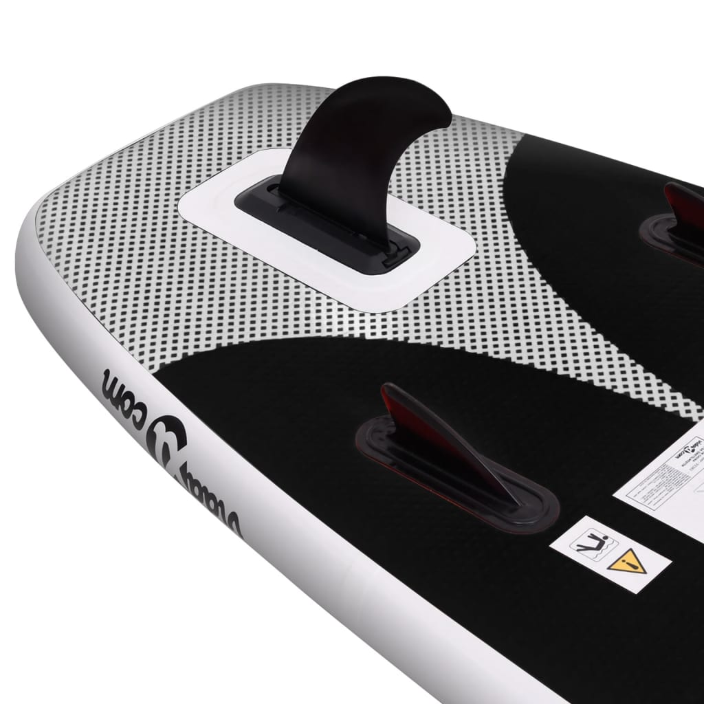 Set placă paddleboarding gonflabilă, negru, 330x76x10 cm Lando - Lando