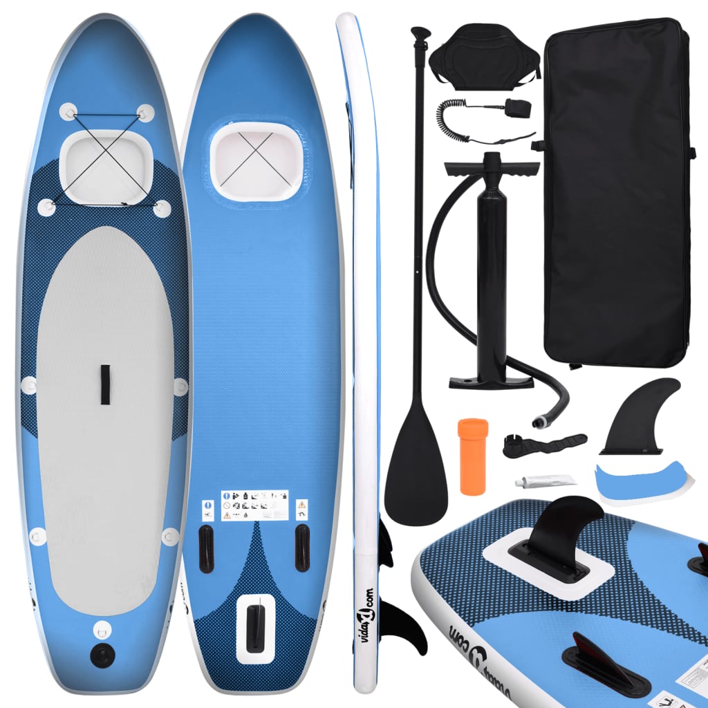 Set placă paddleboarding gonflabilă, albastru, 360x81x10 cm Lando - Lando