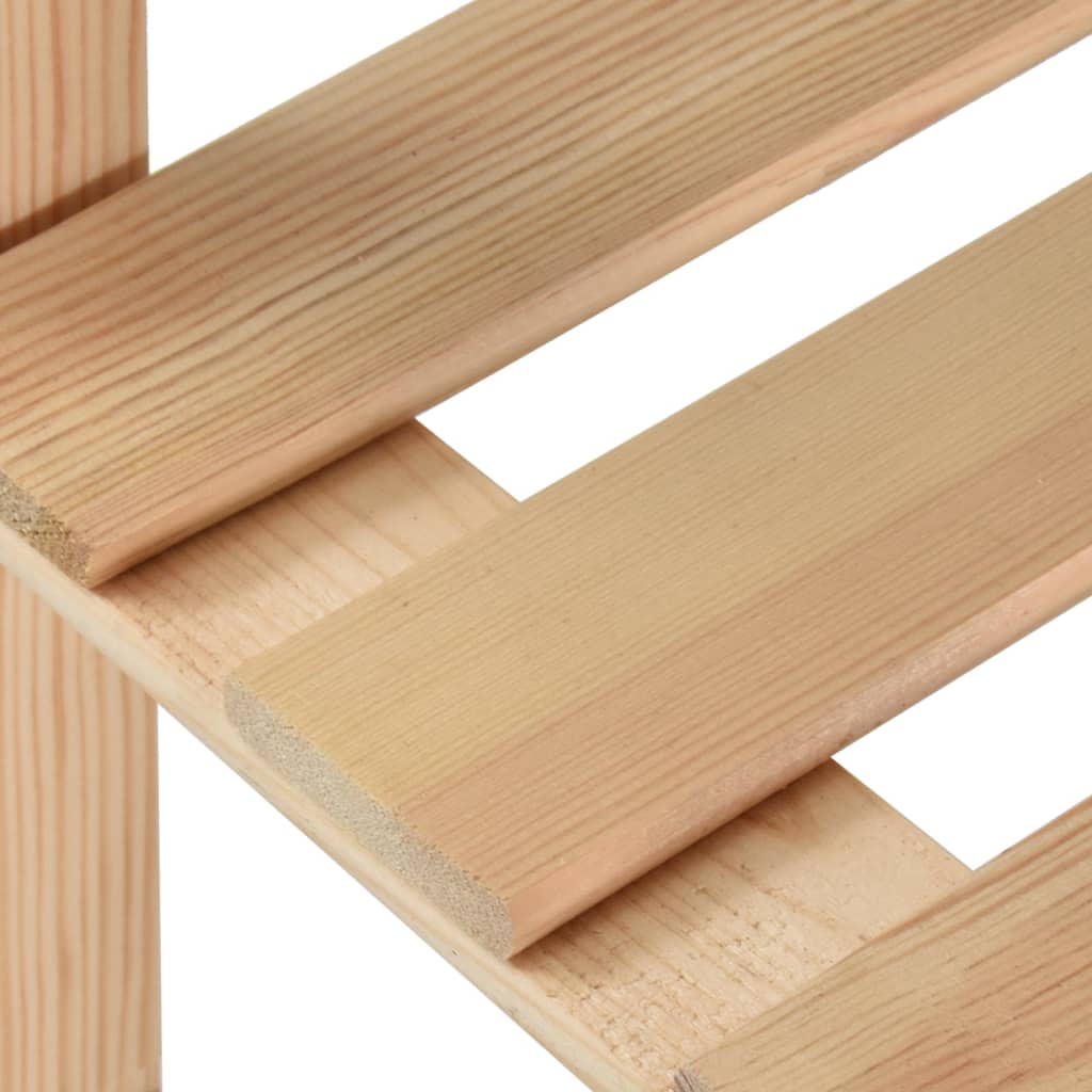 Raft depozitare 5 niveluri, 170x28,5x170 cm, lemn de pin masiv - Lando