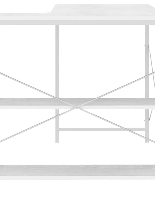 Загрузите изображение в средство просмотра галереи, Birou de computer, alb, 110x72x70 cm, lemn prelucrat Lando - Lando

