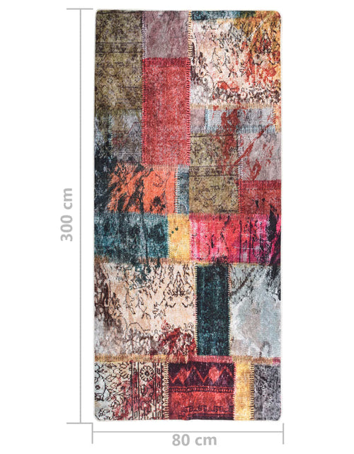 Încărcați imaginea în vizualizatorul Galerie, Covor lavabil, mozaic multicolor, 80x300 cm, antiderapant Lando - Lando
