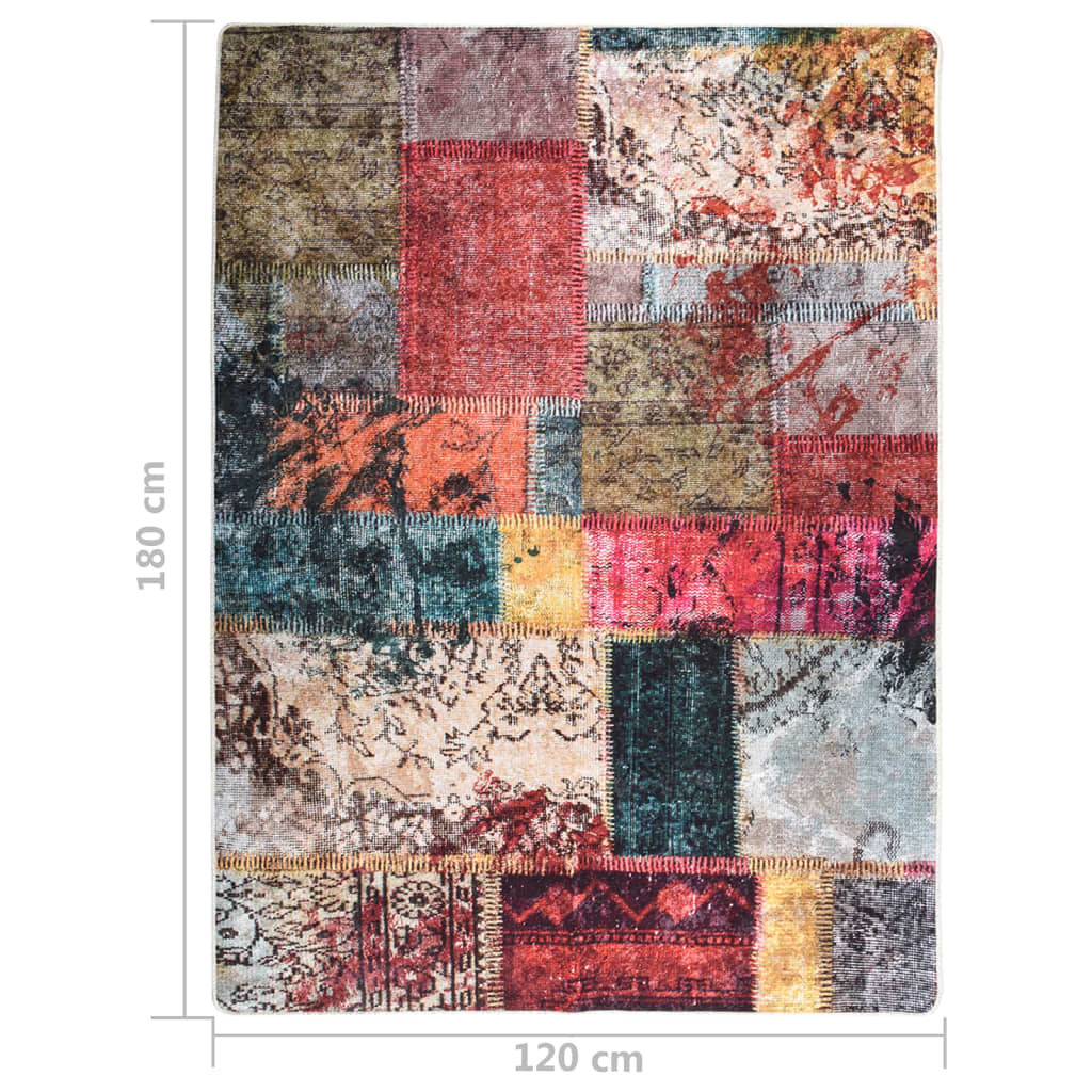 Covor lavabil, mozaic multicolor, 120x180 cm, antiderapant Lando - Lando