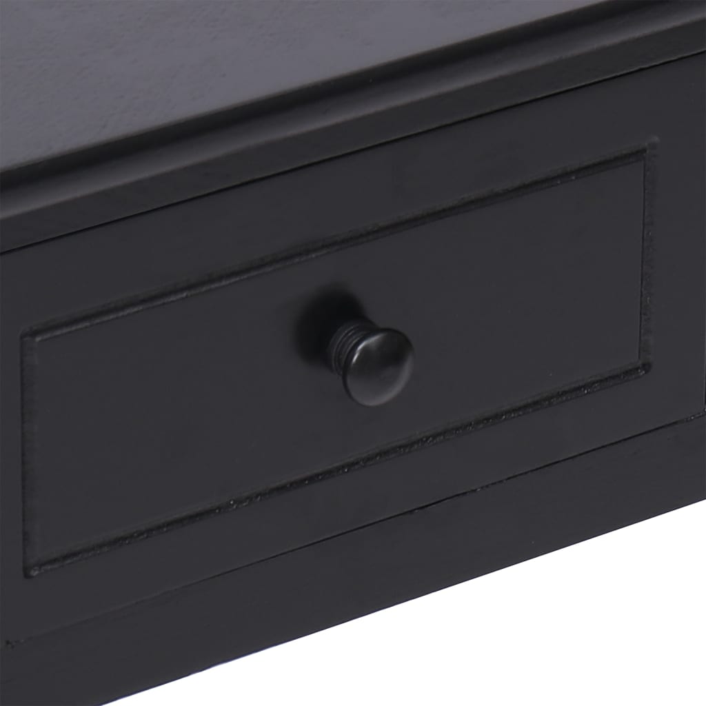 Birou, negru, 108x45x76 cm, lemn masiv de paulownia - Lando