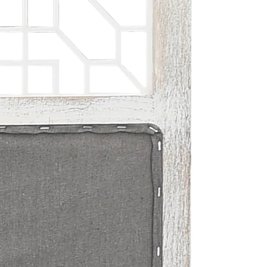 Paravan de cameră cu 4 panouri, gri, 140x165 cm, textil - Lando