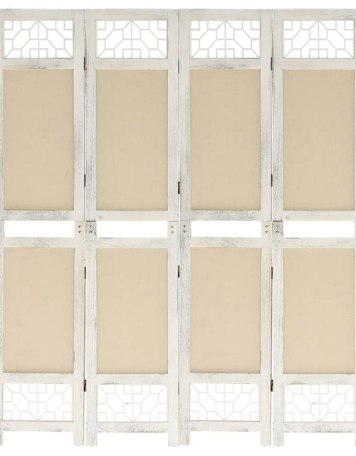 Загрузите изображение в средство просмотра галереи, Paravan de cameră cu 4 panouri, crem, 140x165 cm, textil - Lando
