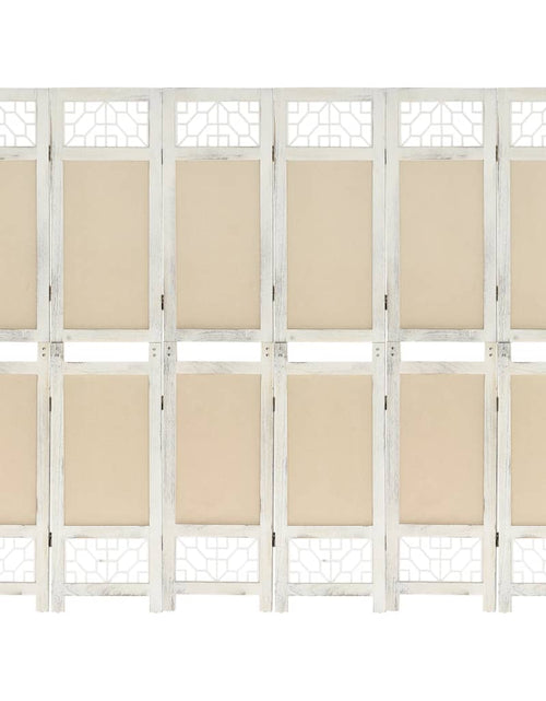Încărcați imaginea în vizualizatorul Galerie, Paravan de cameră cu 6 panouri, crem, 210x165 cm, textil - Lando
