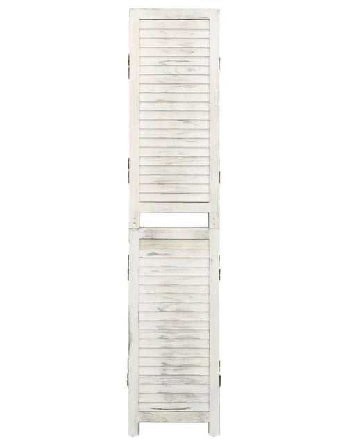 Загрузите изображение в средство просмотра галереи, Paravan de cameră cu 3 panouri alb antichizat, 105x165 cm, lemn - Lando
