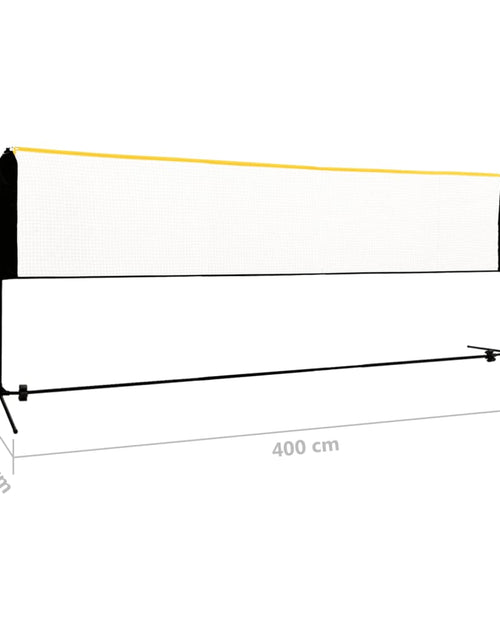 Загрузите изображение в средство просмотра галереи, Plasă de badminton reglabilă, 400x103x94-158 cm, metal Lando - Lando
