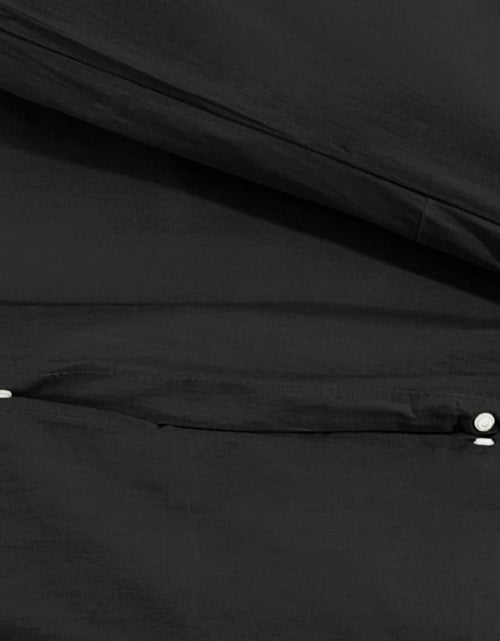 Încărcați imaginea în vizualizatorul Galerie, Set cu husă de pilotă, negru, 140x200 cm, microfibră - Lando
