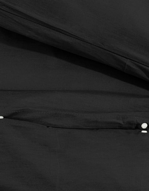 Încărcați imaginea în vizualizatorul Galerie, Set cu husă de pilotă, negru, 240x220 cm, microfibră
