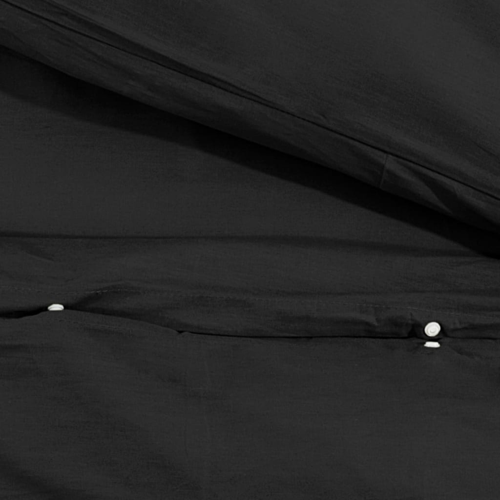 Set cu husă de pilotă, negru, 135x200 cm, microfibră - Lando