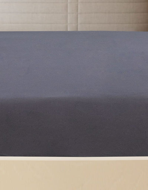 Загрузите изображение в средство просмотра галереи, Cearșaf de pat cu elastic, antracit, 140x200 cm, bumbac Lando - Lando
