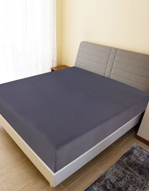 Загрузите изображение в средство просмотра галереи, Cearșaf de pat cu elastic, antracit, 140x200 cm, bumbac Lando - Lando

