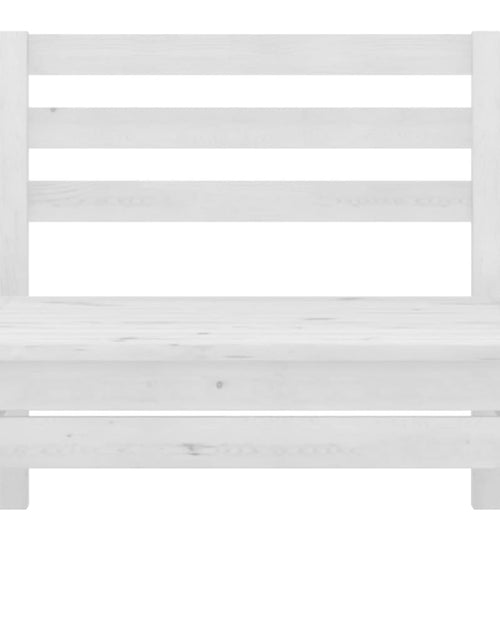 Загрузите изображение в средство просмотра галереи, Canapele de mijloc pentru grădină, 2 buc., alb, lemn masiv pin Lando - Lando

