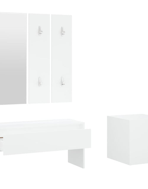 Încărcați imaginea în vizualizatorul Galerie, Set de mobilier pentru hol, alb, lemn prelucrat - Lando
