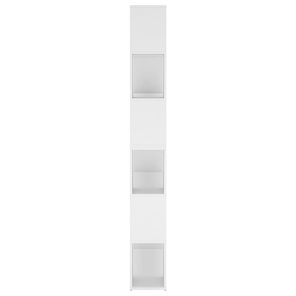 Bibliotecă/Separator cameră, alb, 100x24x188 cm