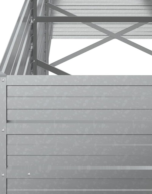 Загрузите изображение в средство просмотра галереи, Strat înălțat de grădină argintiu 240x80x77 cm oțel galvanizat Lando - Lando
