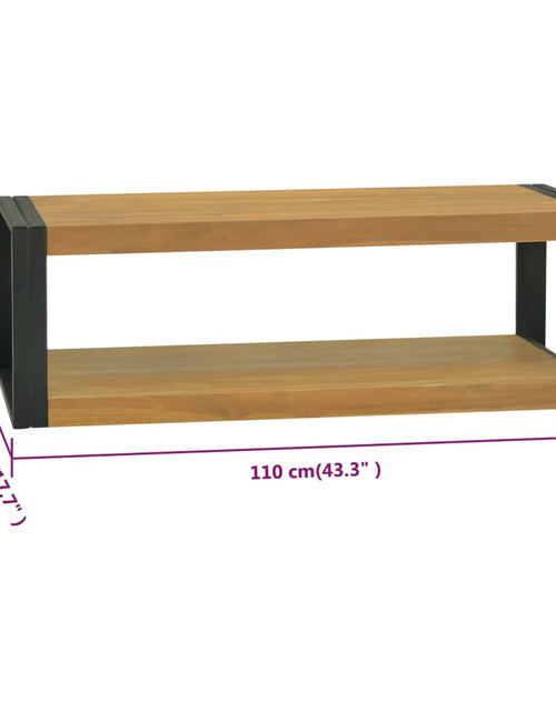 Загрузите изображение в средство просмотра галереи, Dulap de baie suspendat, 110x45x35 cm, lemn masiv de tec - Lando
