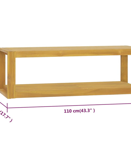 Загрузите изображение в средство просмотра галереи, Dulap de baie suspendat, 110x45x35 cm, lemn masiv de tec - Lando
