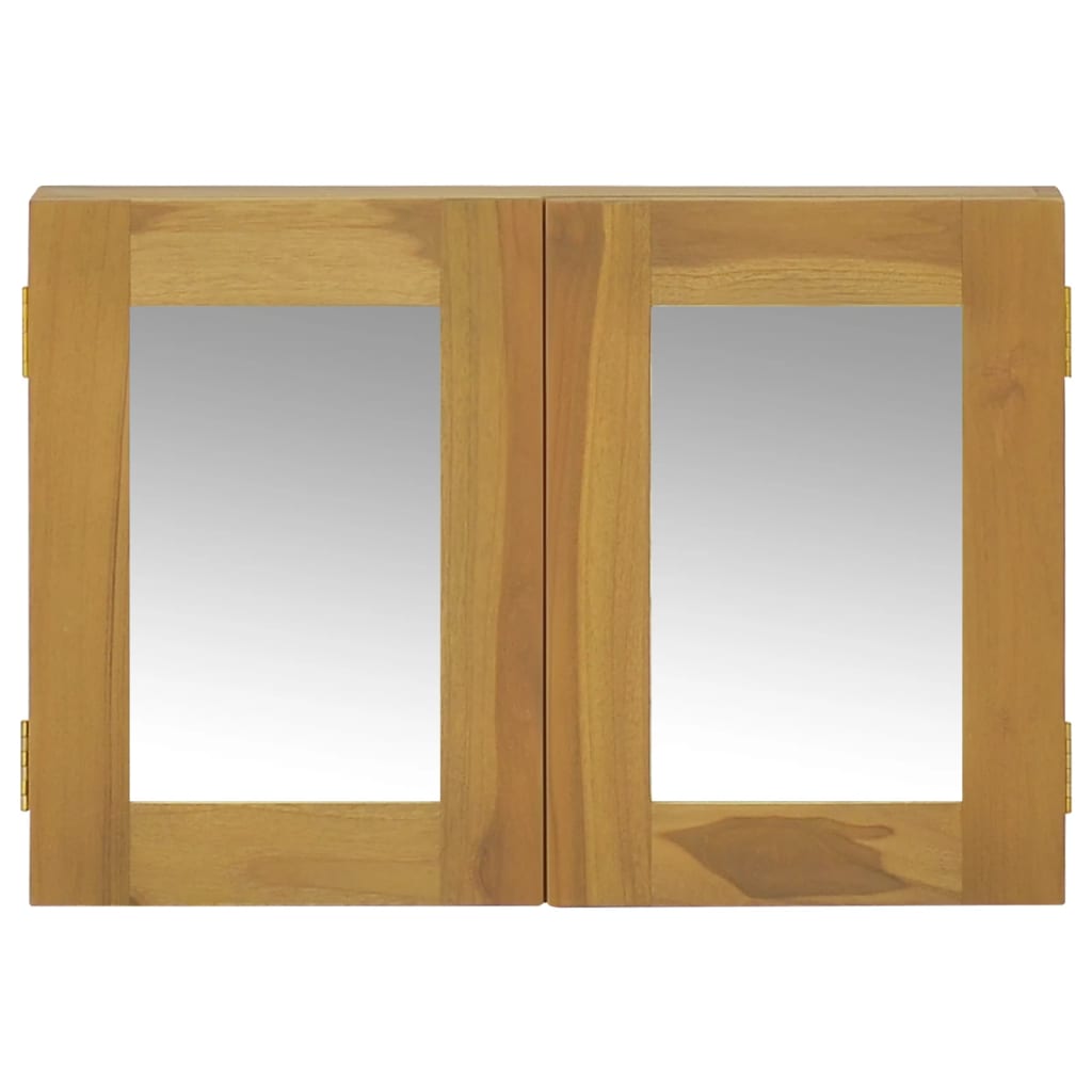 Dulap cu oglindă, 60x10x40 cm, lemn masiv de tec - Lando