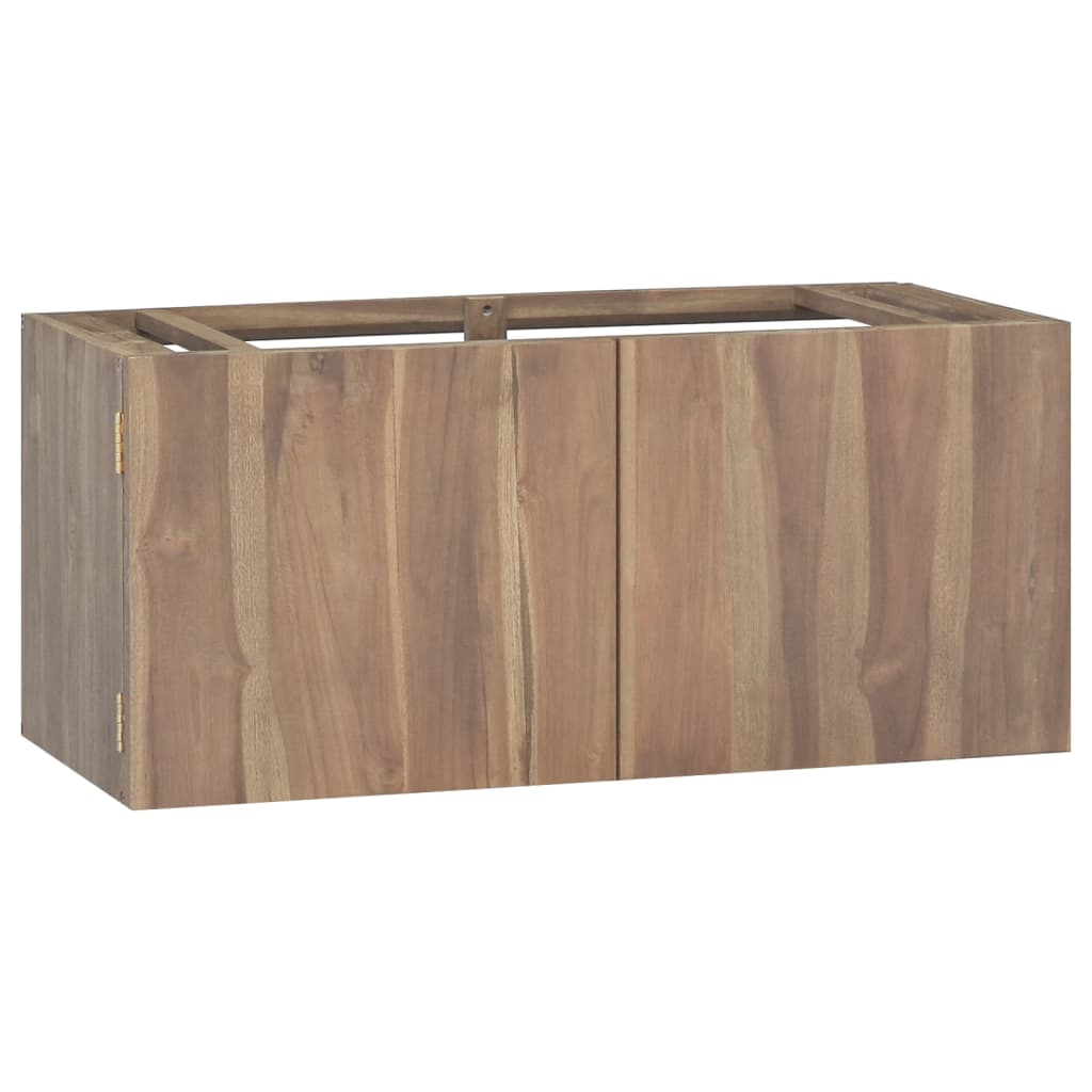 Dulap pentru baie de perete, 90x39x40 cm, lemn masiv de tec - Lando