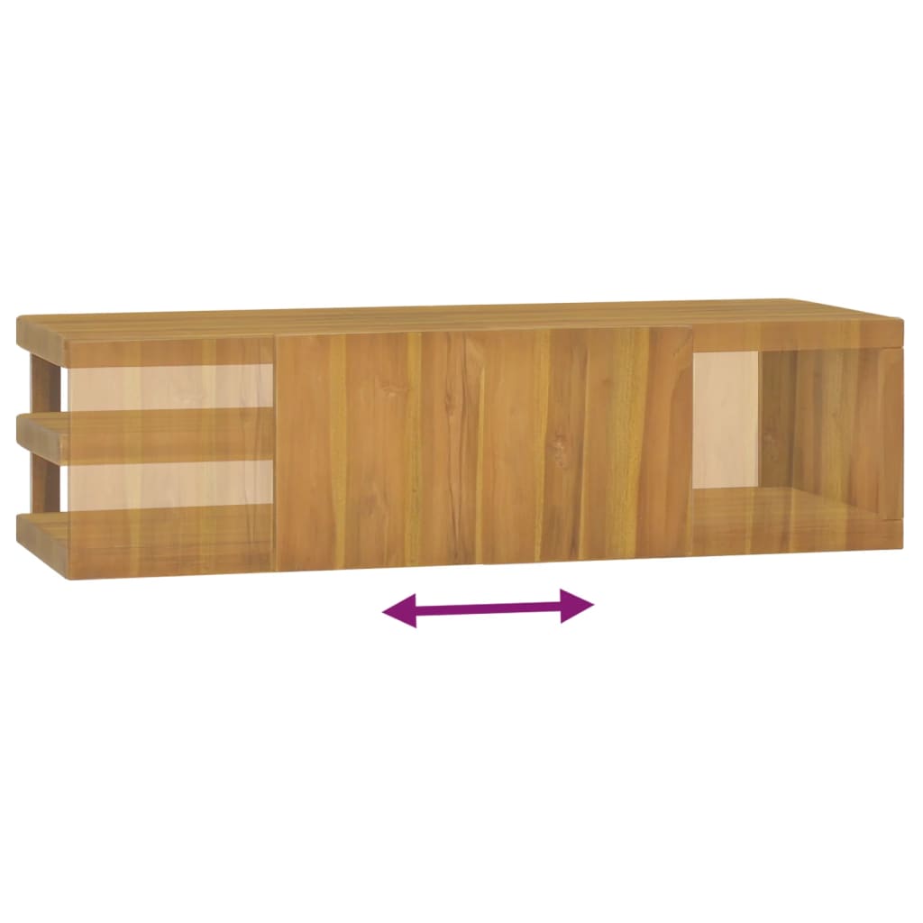 Dulap pentru baie de perete, 110x40x30 cm, lemn masiv de tec - Lando