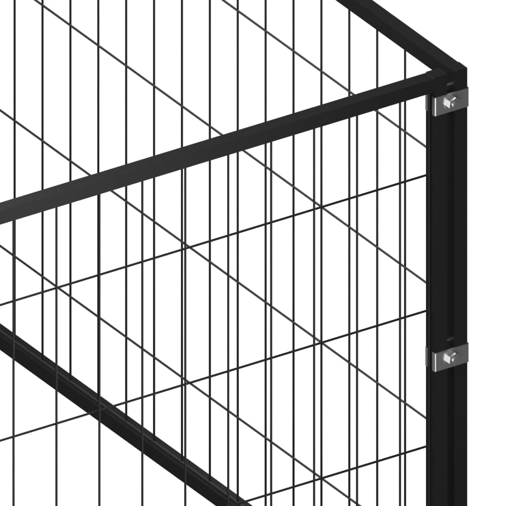 Padoc pentru câini, negru, 30 m², oțel - Lando